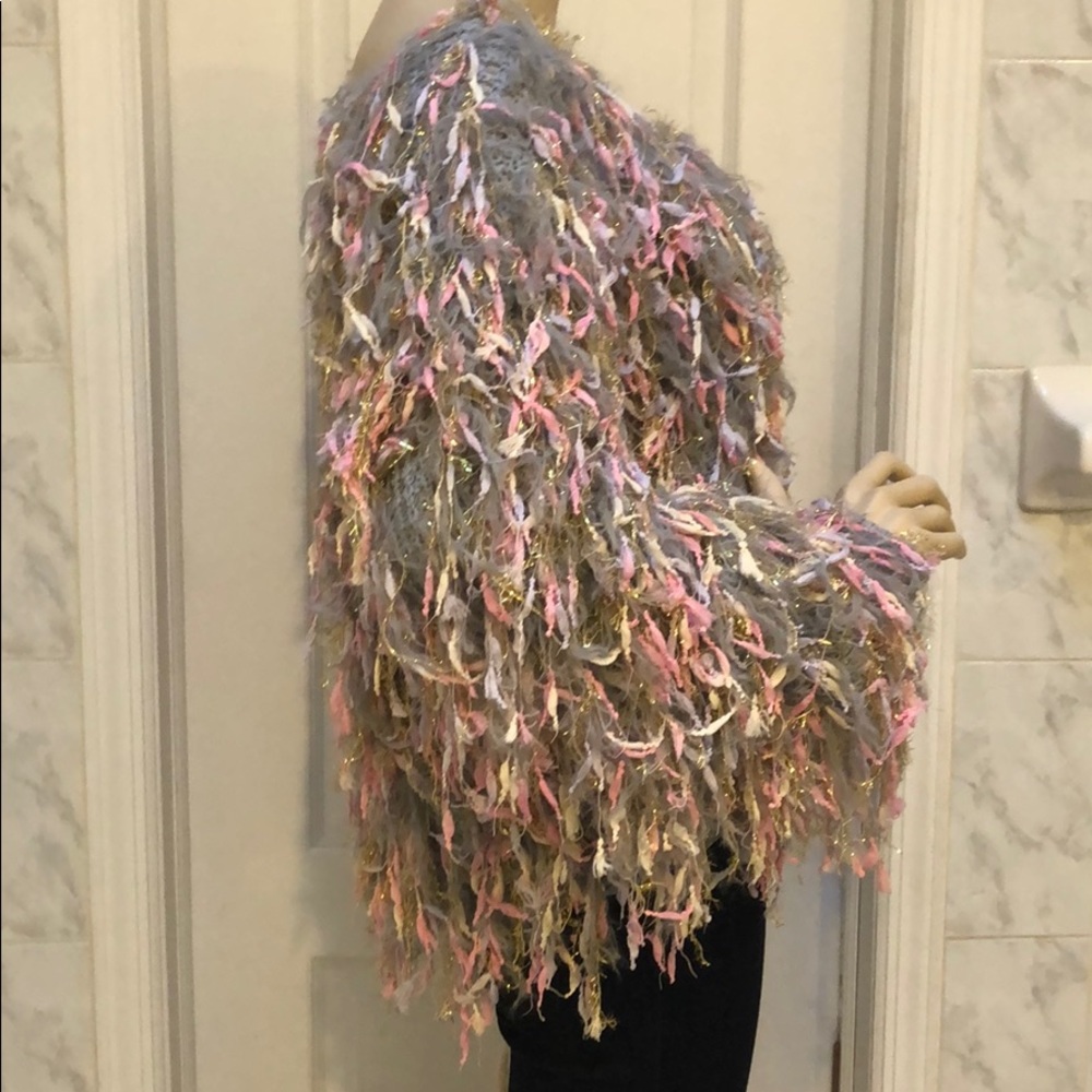 LAST 1! UNICORN RAINBOW FRINGE SWEATER TOP - Picture 7 of 8